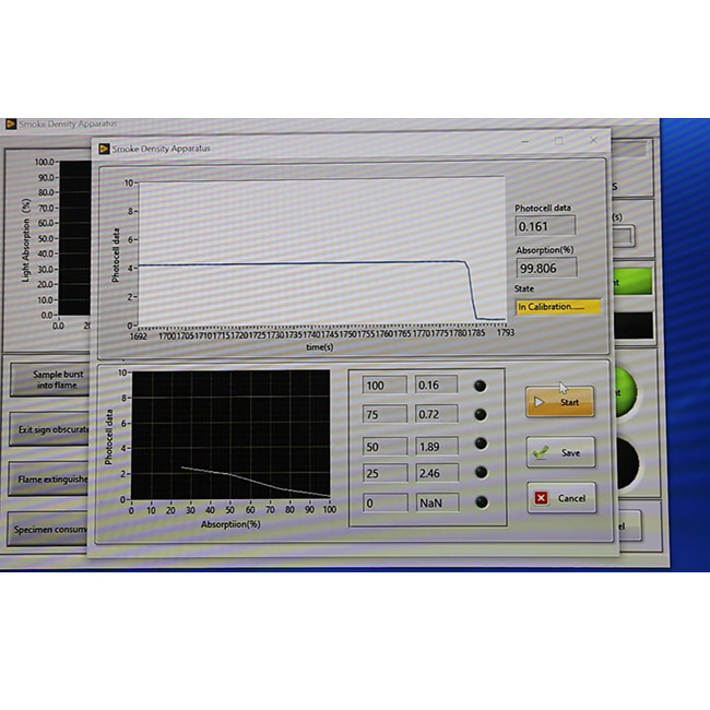 Testeur de densité de fumée de haute précision ASTM D2843 pour le test d'obscurcissement de la fumée en plastique 